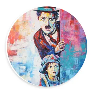   دیوارکوب طرح چارلی چاپلین و پسر بچه مدل wtb864