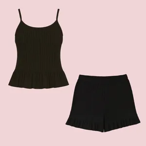 ست تاپ و شلوارک راحتی زنانه کد Z01