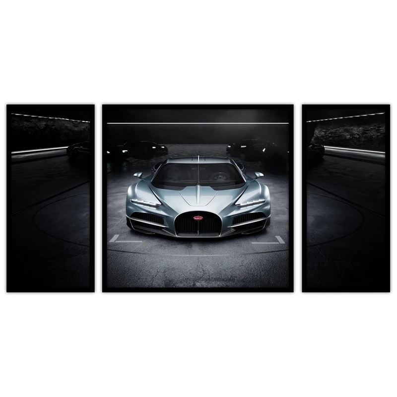 تابلو بکلیت طرح ماشین لوکس و مدرن مدل B-bu3244 مجموعه 3 عددی