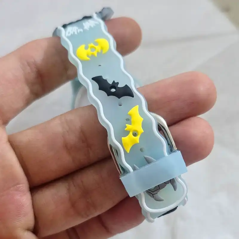 ساعت مچی عقربه ای بچگانه مدل کوارتز بند سیلیکونی آنتی آلرژی طرح بتمن کد 2