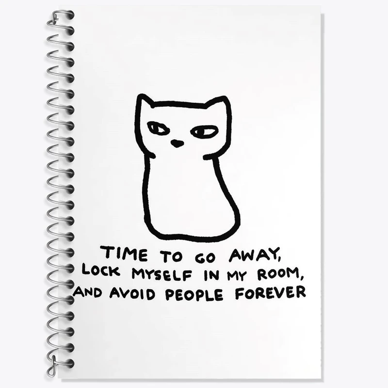 دفتر لغت 50 برگ خندالو مدل گربه اجتماع گریز کد 29298