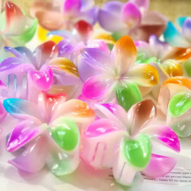 کلیپس مو زنانه مدل گل پلومریا brg 1440