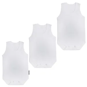 بادی بدون آستین نوزادی آدمک مدل 170050 کد 07 مجموعه 3 عددی 