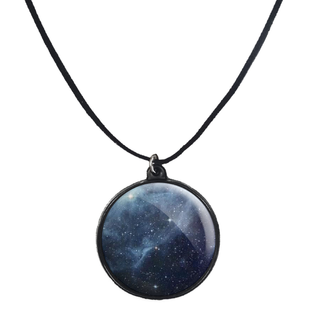 گردنبند پرمانه طرح ستاره و کهکشان کد pmb.25684 مدل دو طرفه