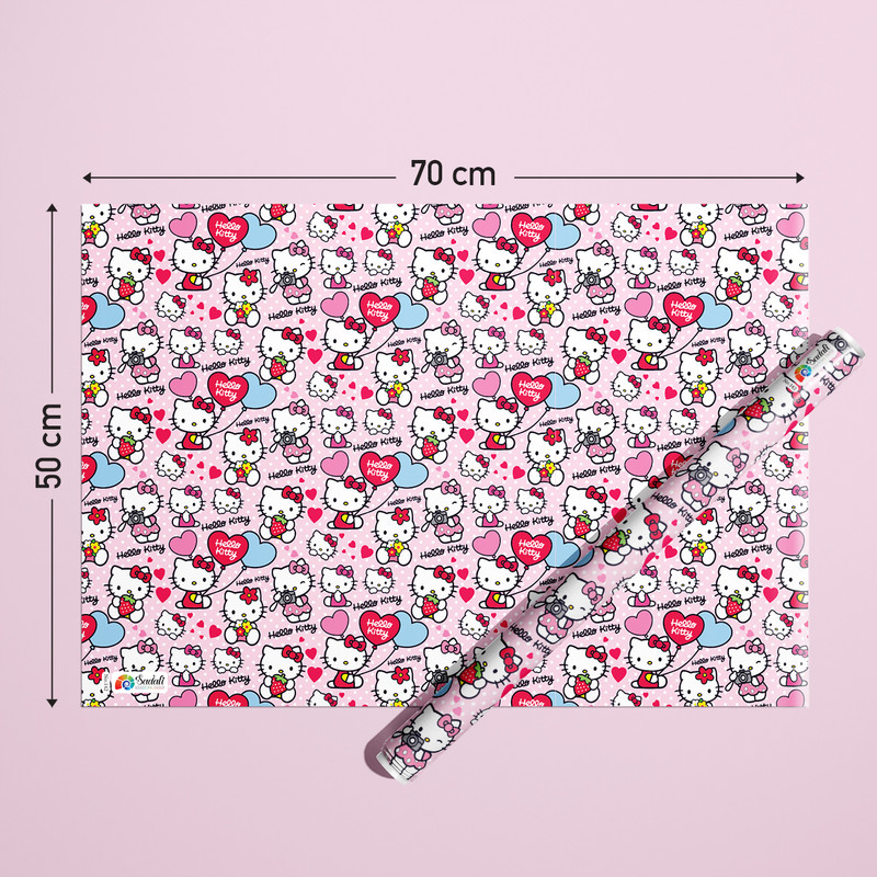 کاغذ کادو صدفی طرح کیتی بسته 2 عددی