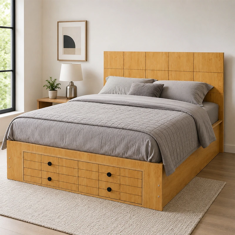 تخت خواب ام دی اف دونفره مدل آرمان سایز 160 × 200 سانتی‌متر