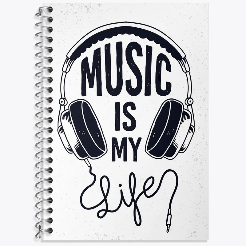 دفتر زبان 50 برگ خندالو مدل دو خط طرح موسیقی کد F2539