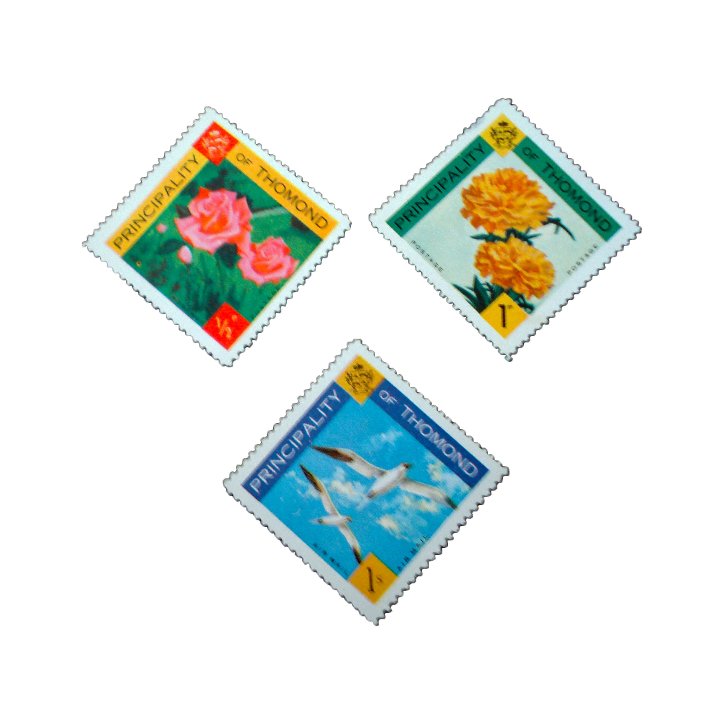 تمبر یادگاری مدل گل کد bc-1368 مجموعه 3 عددی