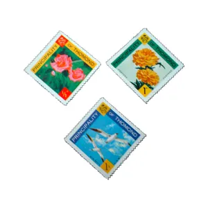 تمبر یادگاری مدل گل کد bc-1368 مجموعه 3 عددی