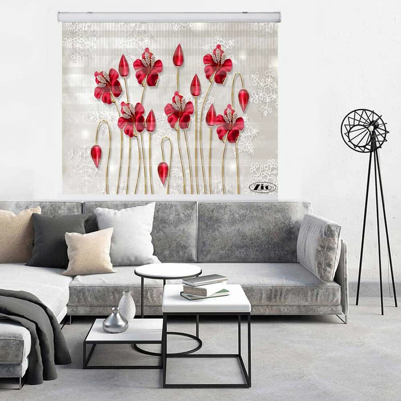 پرده زبرا زیو کد 3D1270 سایز 150x150 سانتی متر