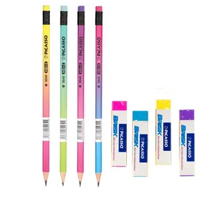 مداد مشکی پیکاسو با درجه سختی  HB مدل بیکران به همراه پاک کن مجموعه 8 عددی 