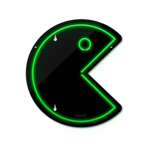چراغ دیواری نئون دیزاین طرح Packman-BL_GR