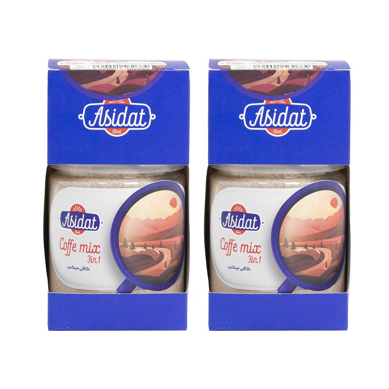 پودر کافی میکس آسیدات یزد - 250 گرم مجموعه دو عددی