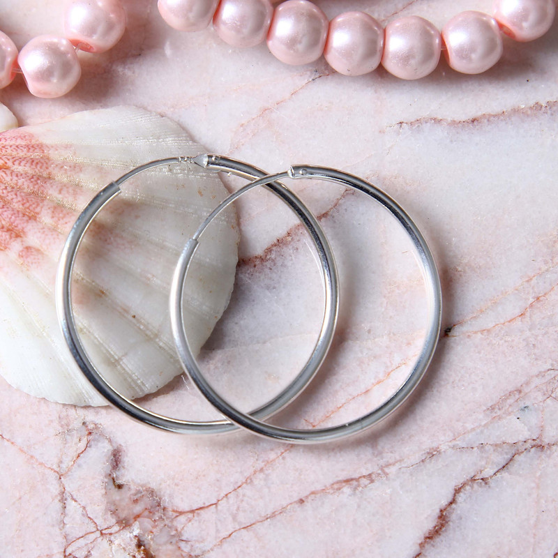 گوشواره نقره زنانه بازرگانی میلادی مدل حلقه ای کد GZN_219 گوشواره نقره زنانه بازرگانی میلادی مدل حلقه ای کد GZN_219