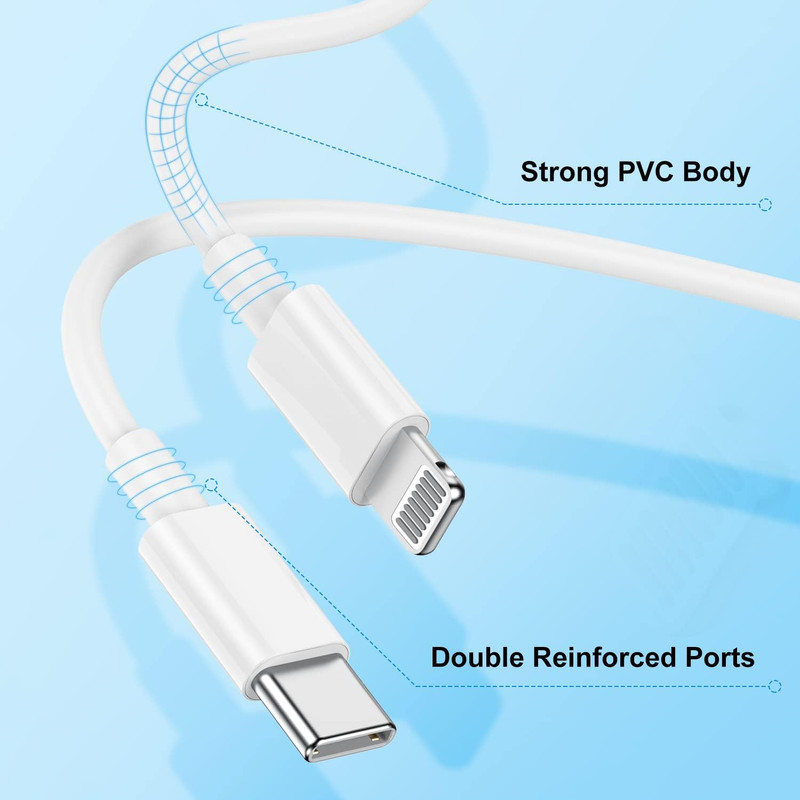 کابل تبدیل USB-C به لایتنینگ نیبیوا مدل 001  طول 1 متر