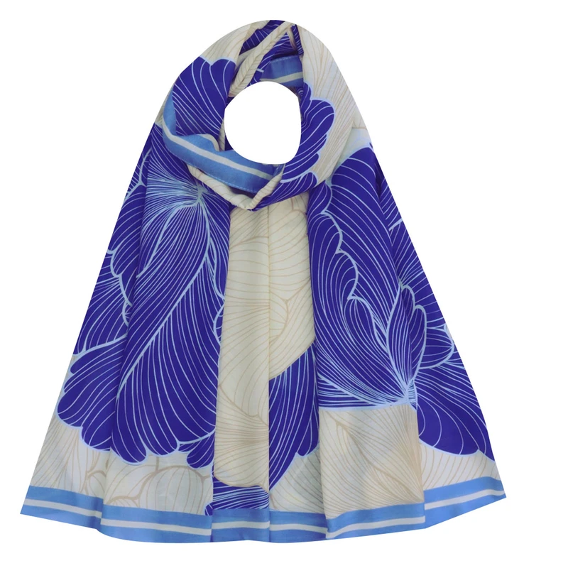 شال زنانه مدل نخ پنبه پاییزی طرح گلبرگ کد 1013