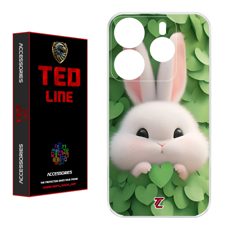 کاور تد لاین طرح خرگوش پشمالو 1109 مناسب برای گوشی موبایل شیائومی Redmi Note 14 4G