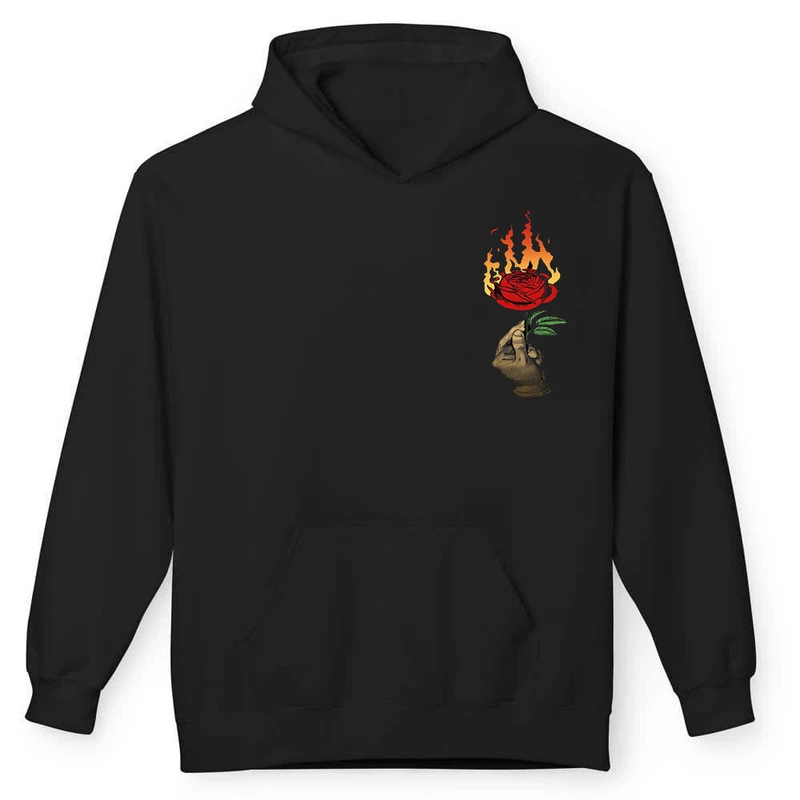 هودی مردانه پاد آفرین مدل اسپرت طرح گل خفن دوطرف چاپ کد 019