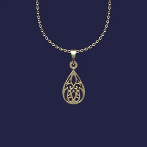 گردنبند طلا 18 عیار زنانه مدوپد مدل هندسی کد Z2-1-1234