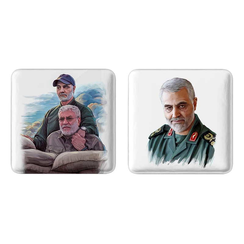 مگنت خندالو مدل سردار قاسم سلیمانی کد 26142610 مجموعه 2 عددی