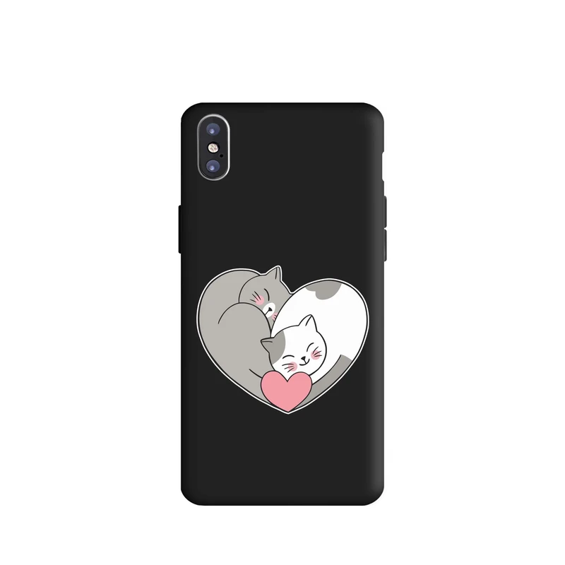 کاور قاب گارد طرح قلب گربه ای کد t6789 مناسب برای گوشی موبایل اپل iphone Xs max