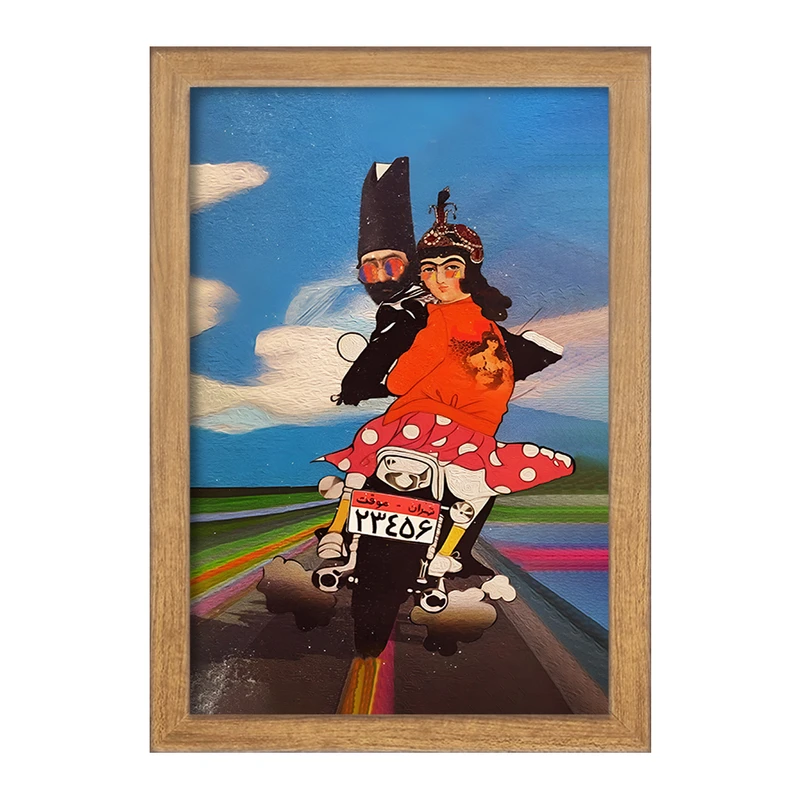 تابلو خندالو مدل قاجاریه کد F5021