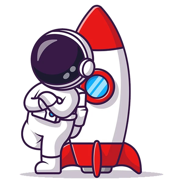   استیکر پارچه و لباس پاد آفرین طرح فضانورد کد 3879