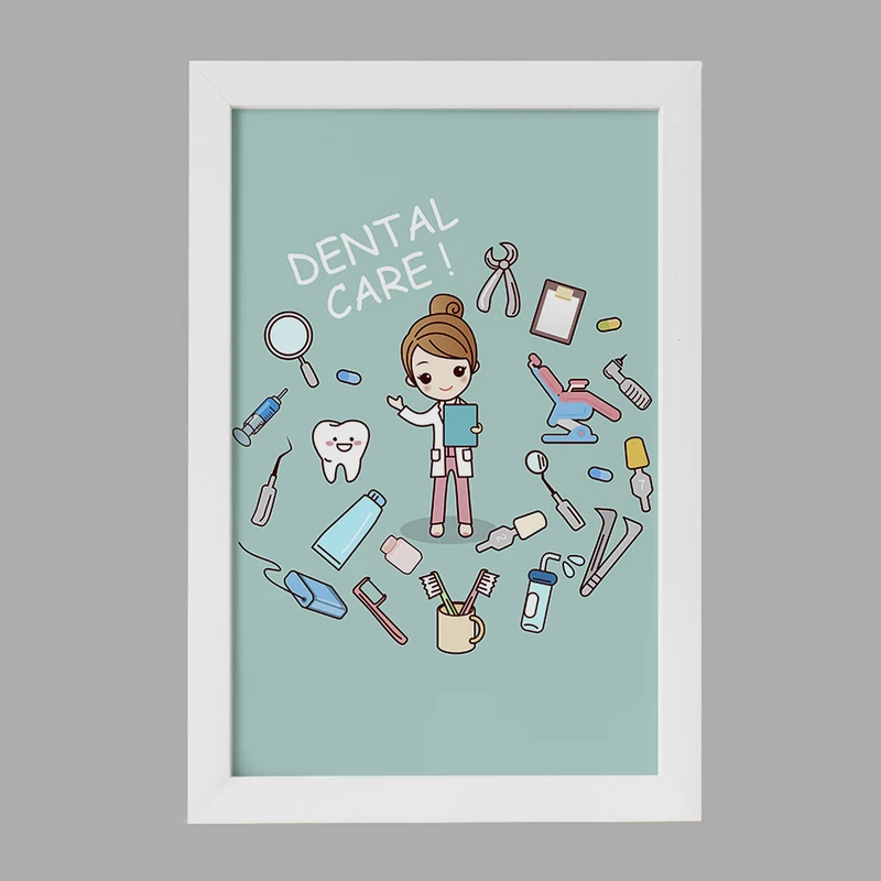 تابلو کودک خندالو مدل دندان و دندان پزشکی کودکانه کد 36692
