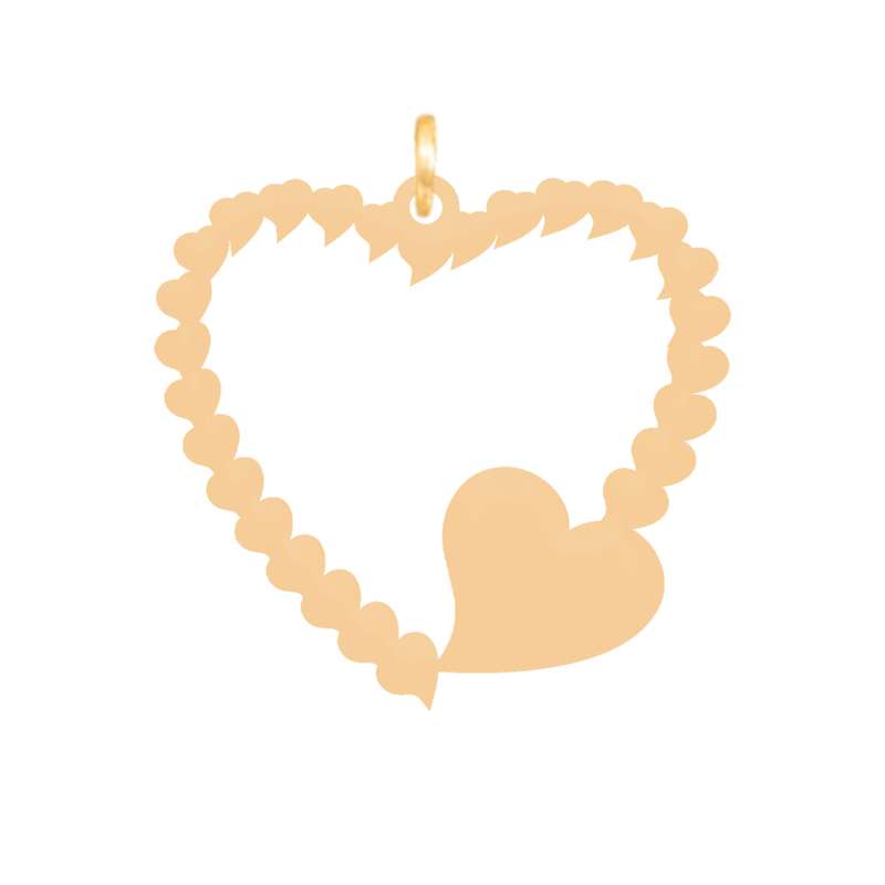 آویز گردنبند طلا 18 عیار زنانه باراد زر مدل قلب BZ206