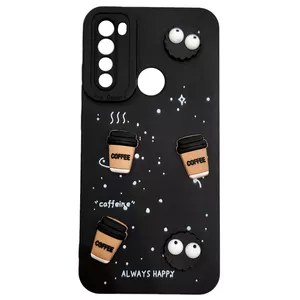 کاور طرح عروسکی برجسته مدل Coffee مناسب برای گوشی موبایل شیائومی Redmi Note 8 / Note 8 2021 