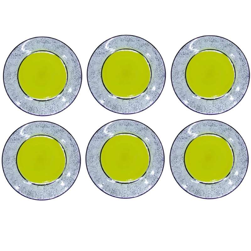 بشقاب غذاخوری مدل مرمر بسته 6 عددی