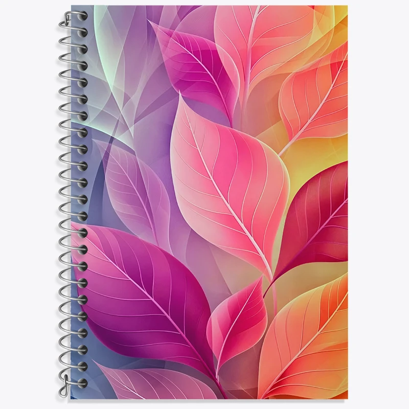 دفتر زبان 50 برگ خندالو مدل دو خط طرح برگ کد N5476