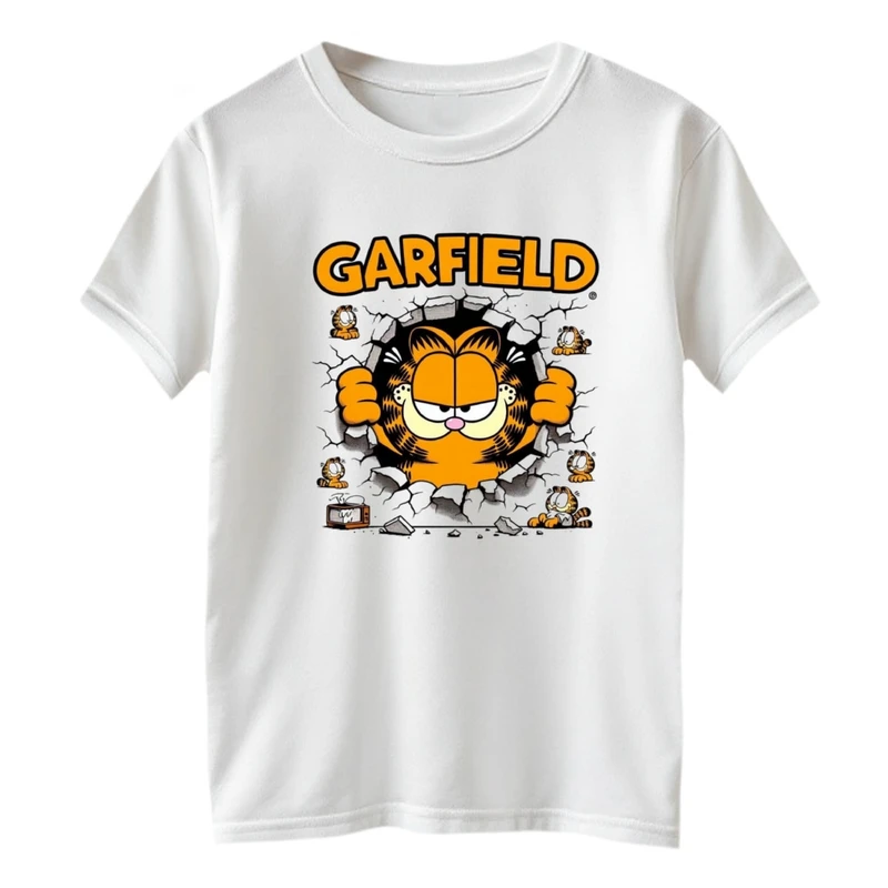 تی شرت آستین کوتاه یقه گرد بچگانه مدل گارفیلد