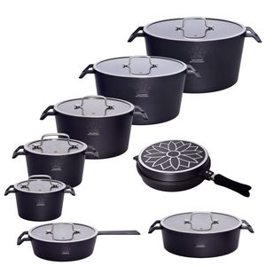 سرویس قابلمه و تابه گرانیتی 16 پارچه اس جی مدل AKA