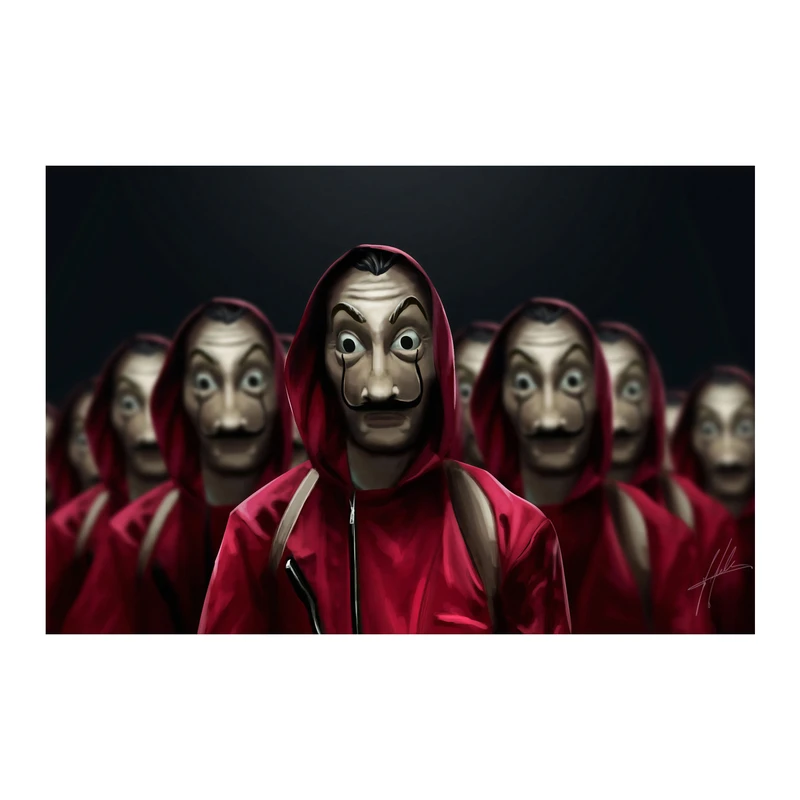 پوستر مدل مانی هیست Money Heist خانه کاغذی کد 2478