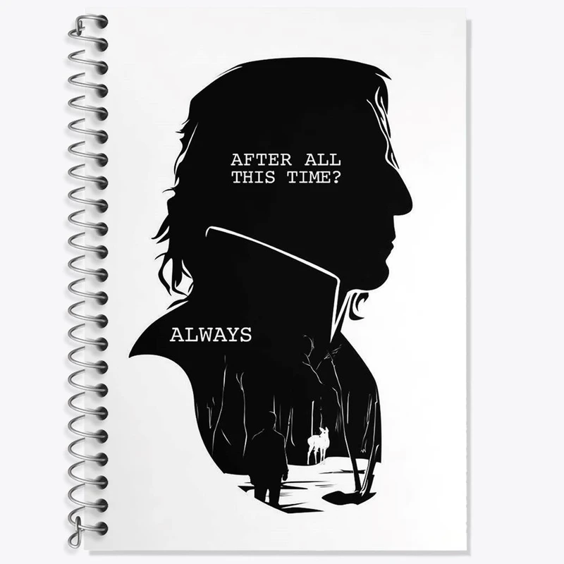 دفتر زبان 50 برگ خندالو مدل دو خط طرح هری پاتر اسنیپ کد 24930