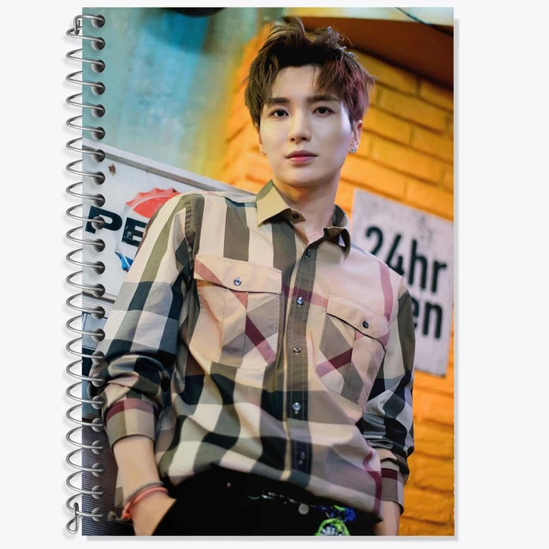 دفتر زبان 50 برگ خندالو مدل سه خط طرح لیتوک گروه سوپر جونیور Super Junior کد 12171