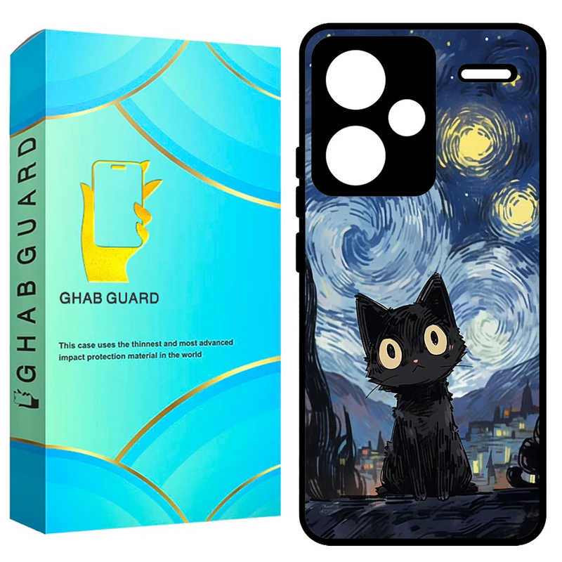کاور قاب گارد طرح گربه مدل GCHPN13PL مناسب برای گوشی موبایل شیائومی Redmi Note 13 Pro Plus