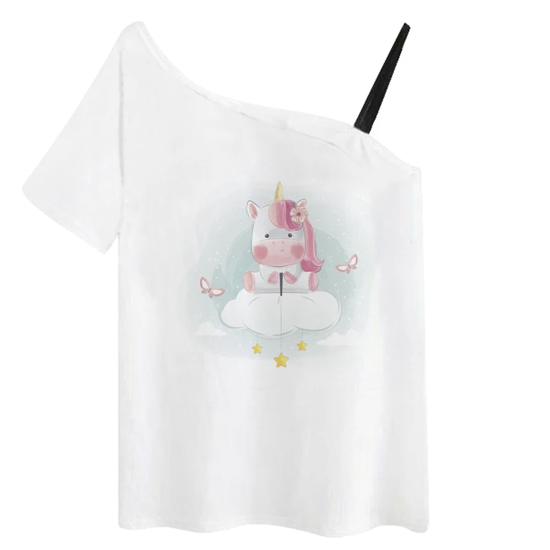 تی شرت زنانه مدل اسب تک شاخ کد f979g