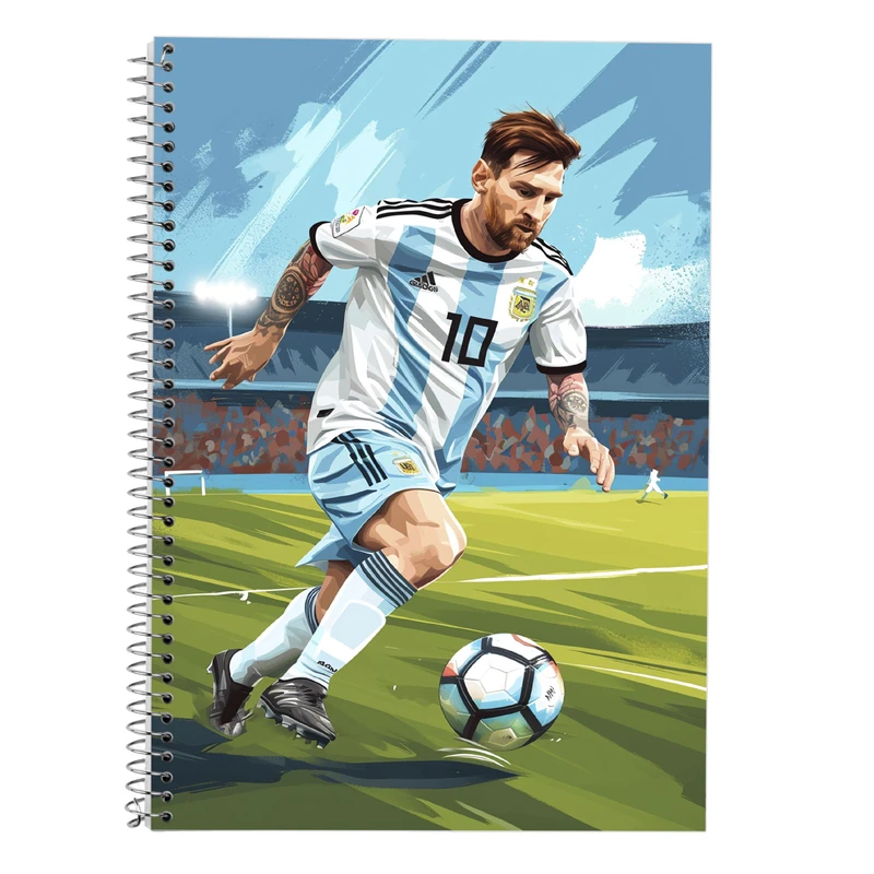 دفتر زبان 50 برگ مدوپد مدل دو خط طرح مسی messi کد DF14055