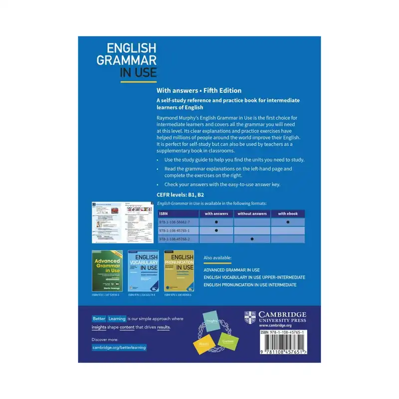 کتاب English Grammar in Use Intermediate 5th اثر Raymond Murphy انتشارات کمبریج