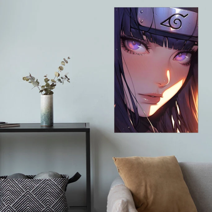 پوستر گوفی مدل والپیپر هیناتا انیمه ناروتو طرح Hinata Naruto Anime Wallpaper کد NAR57