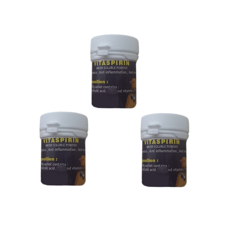پودر ویتامین سی آسپرین پرنده مدل VITASPIRIN054 وزن 54 گرم مجموعه 3 عددی