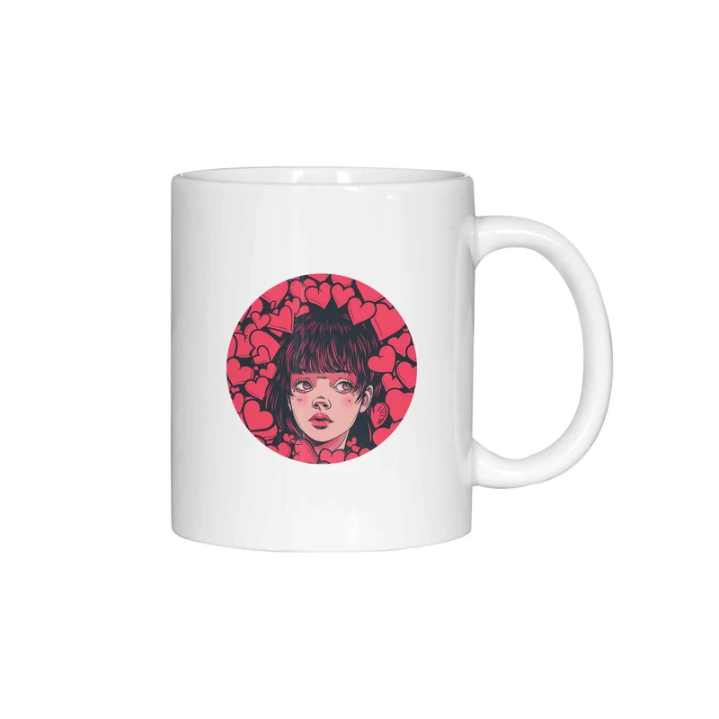 ماگ ژالینو طرح دختر قلبی کد 001