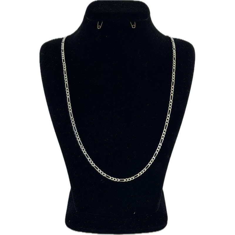 زنجیر نقره مردانه مدل فیگارو کد TK10 زنجیر نقره مردانه مدل فیگارو کد TK10