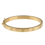 دستبند النگویی طلا 18 عیار زنانه دوست خوب مدل کارتیه پیچ سایز2 کد DK148