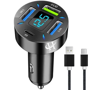 شارژر فندکی 66 وات هارمن مدل CX-PD 3U به همراه کابل تبدیل USB-C
