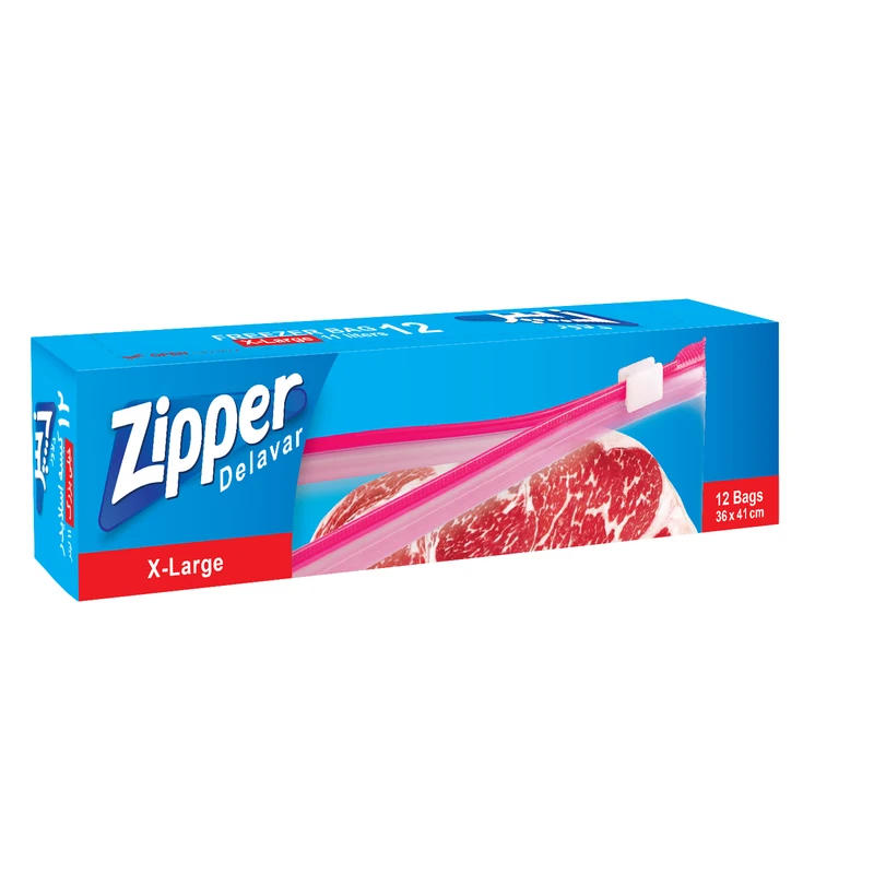 کیسه زیپ دار زیپر دلاور مدل کیسه پلاستیکی زیپ دار 12عددی