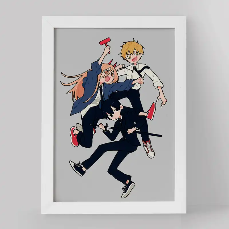 تابلو خندالو مدل انیمه مرد اره ای کد 17981