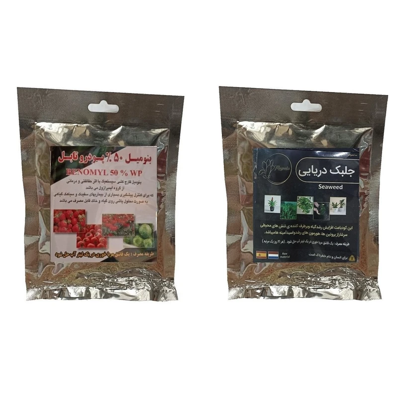 جلبک دریایی و بنومیل 50 % مدل raw material وزن 100 گرم بسته 2 عددی